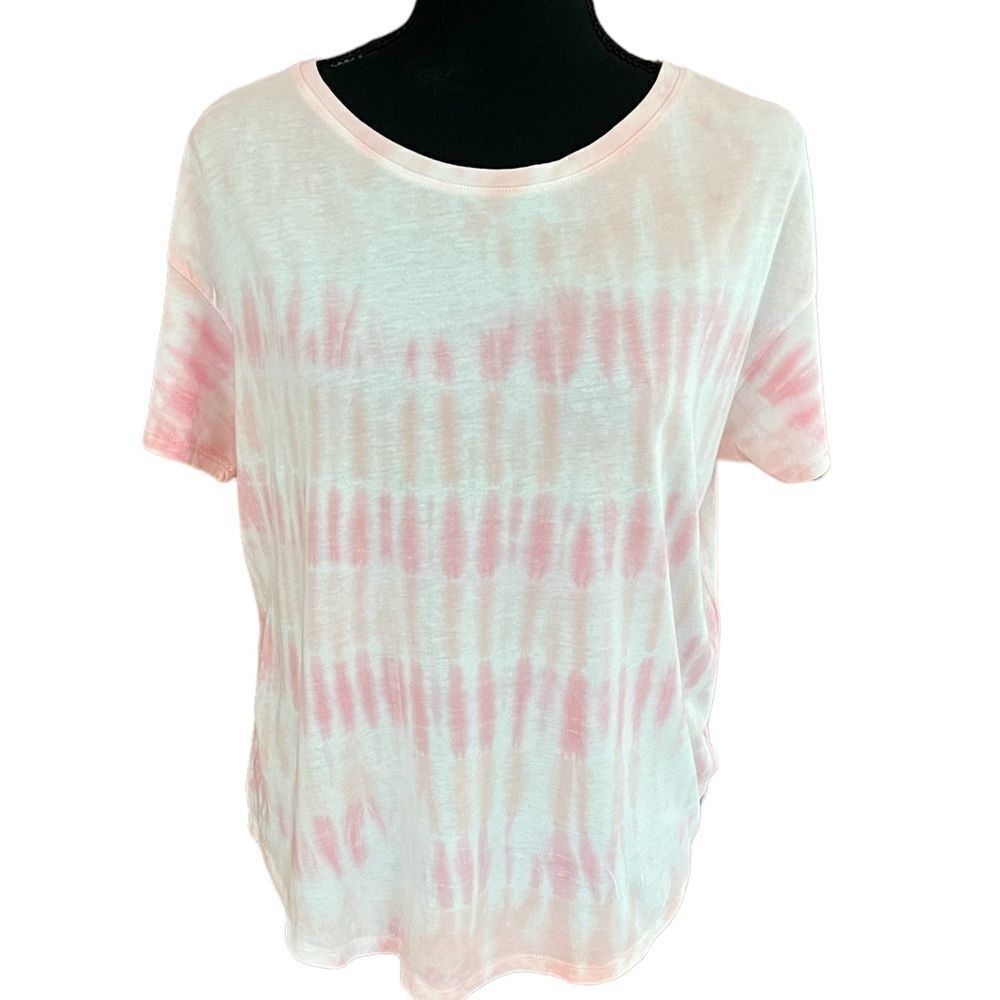 Old Navy The Easy Tee pink/ivory tie dye tee, size S